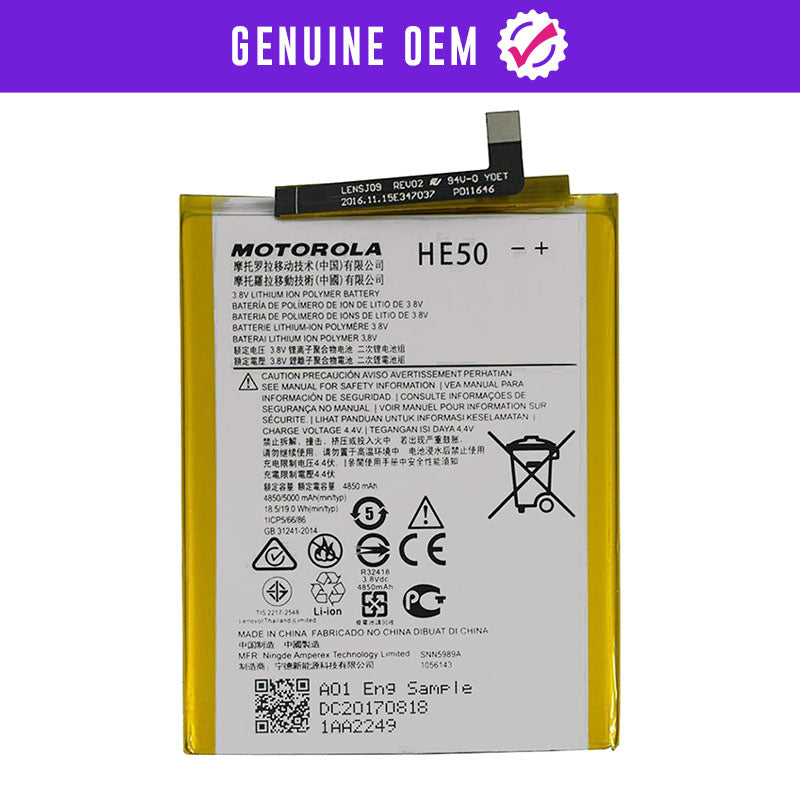 Genuine OEM HE50 Battery Replacement For Motorola Moto E4 Plus XT1774 / 2017 / Moto E5 Plus XT1924 / 2018 / Moto E5 Supra XT1924-6 / Moto One XT1941 / 2018