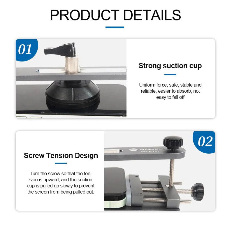 Sunshine SS-601G Heat-Free Screen Separator Opening Tool Mobile Phone LCD Repair Back Cover Frame Removal Fixture