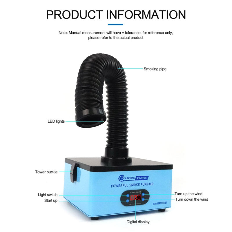 SUNSHINE SS-6603 Smo PurifcationLaser Machine Fume Filter