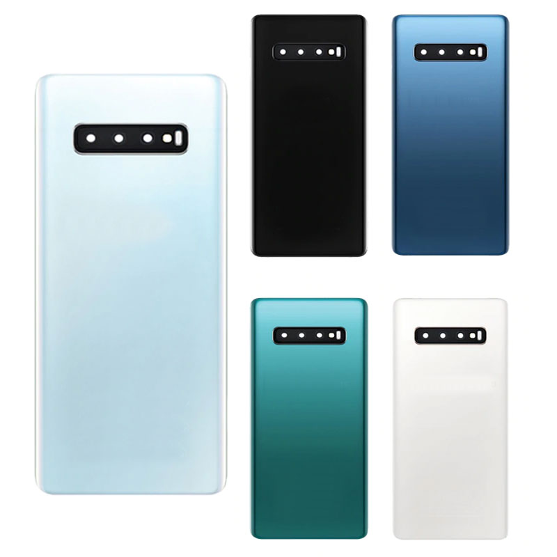 Back Battery Cover Glass + Camera Lens Replacement for Galaxy S10 Plus G975