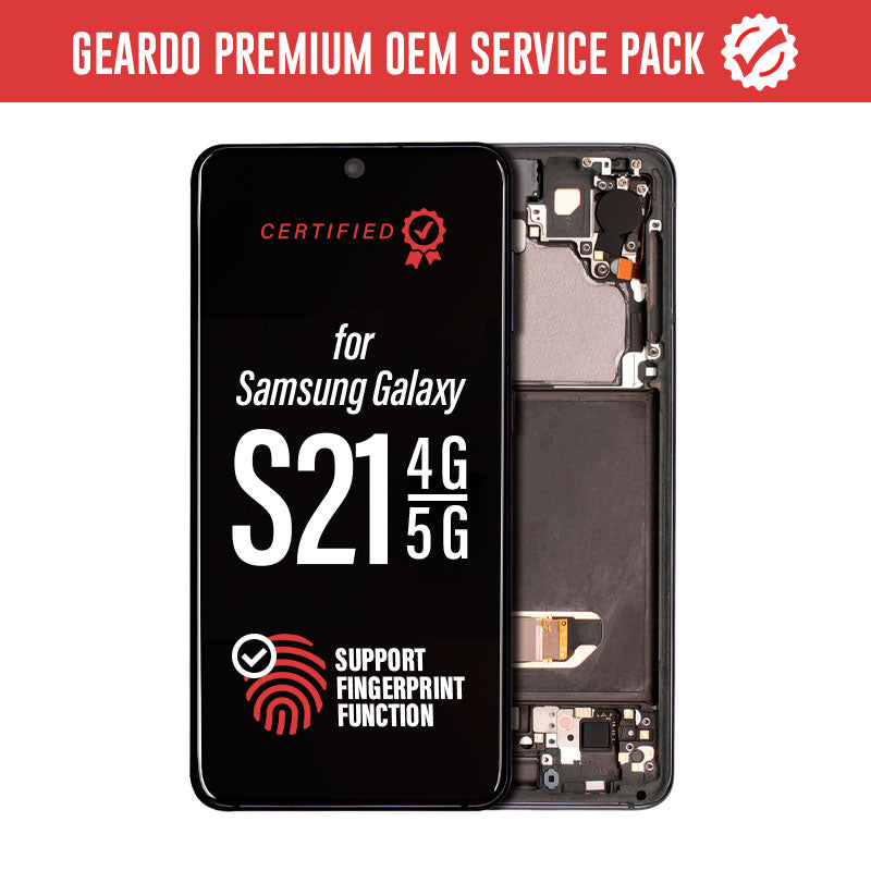 Premium OEM OLED LCD Touch Screen Assembly + Frame for Galaxy S21 5G G991 / 4G G990
