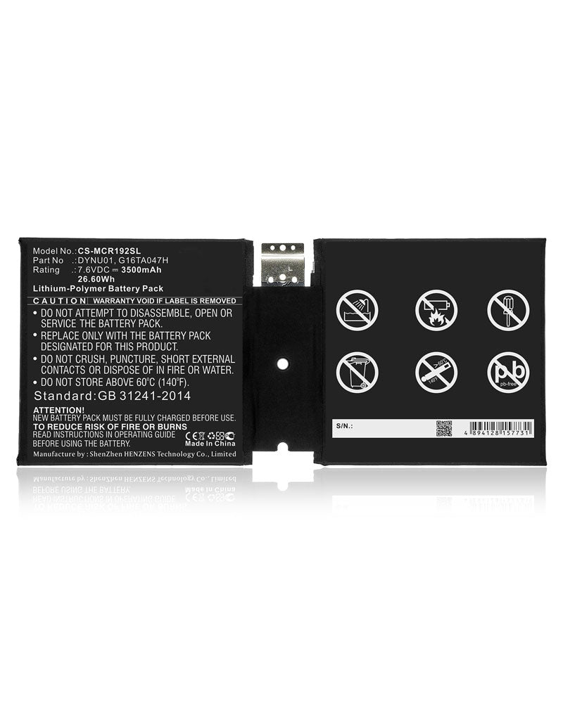 Premium Battery Replacement Compatible For Microsoft Surface Go 2 1927 3500mAh