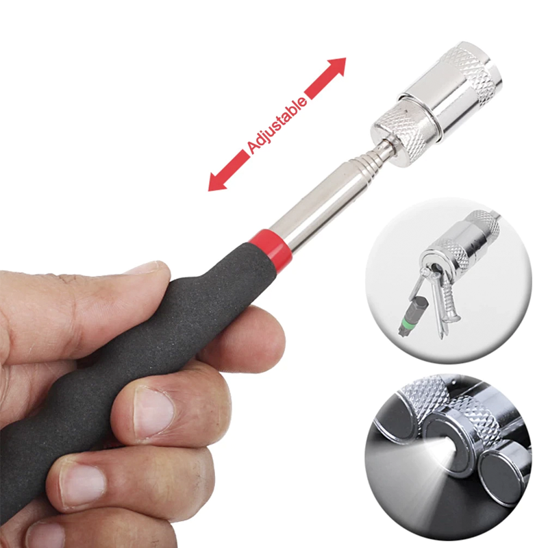 Telescopic Magnetic Pickup Pen Tool with Light