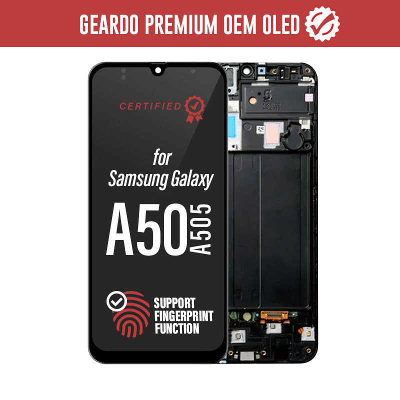 Premium OEM OLED LCD Touch Screen Assembly + Frame Replacement For Galaxy A50 2019 A505