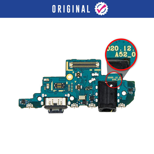 Charging Port Board with Headphone jack Replacement for Galaxy A52 5G A525 Original