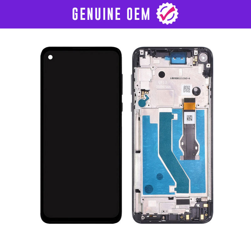 Genuine OEM LCD Assembly With Frame Compatible For Motorola Moto G Stylus (XT2043-4 / XT2043-5 / 2020) (Mystic Indigo)