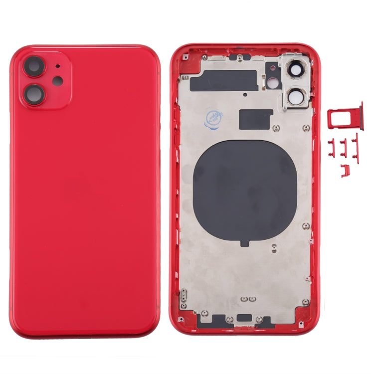 Back Housing Cover with SIM Card Tray & Side keys & Camera Lens for iPhone 11