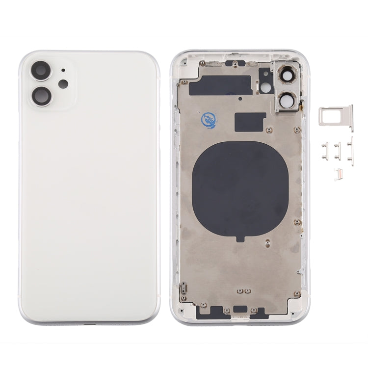 Back Housing Cover with SIM Card Tray & Side keys & Camera Lens for iPhone 11