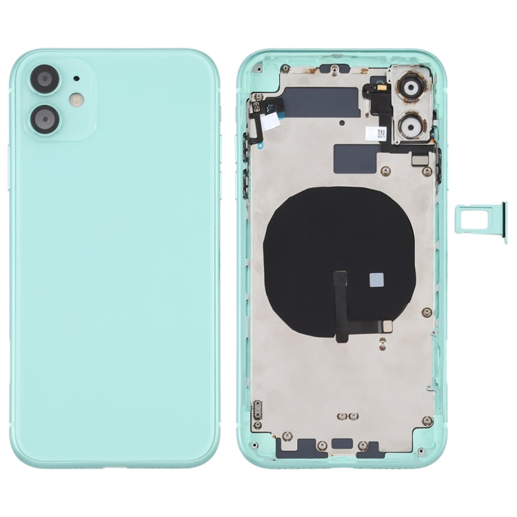 Battery Back Cover (with Side Keys & Card Tray & Power + Volume Flex Cable & Wireless Charging Module) for iPhone 11