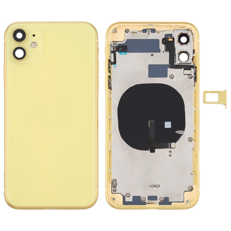 Battery Back Cover (with Side Keys & Card Tray & Power + Volume Flex Cable & Wireless Charging Module) for iPhone 11