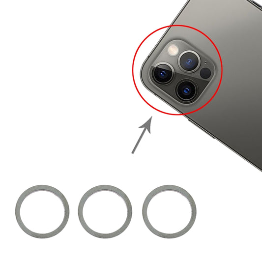 3 PCS Rear Camera Glass Lens Metal Protector Hoop Ring for iPhone 12 Pro