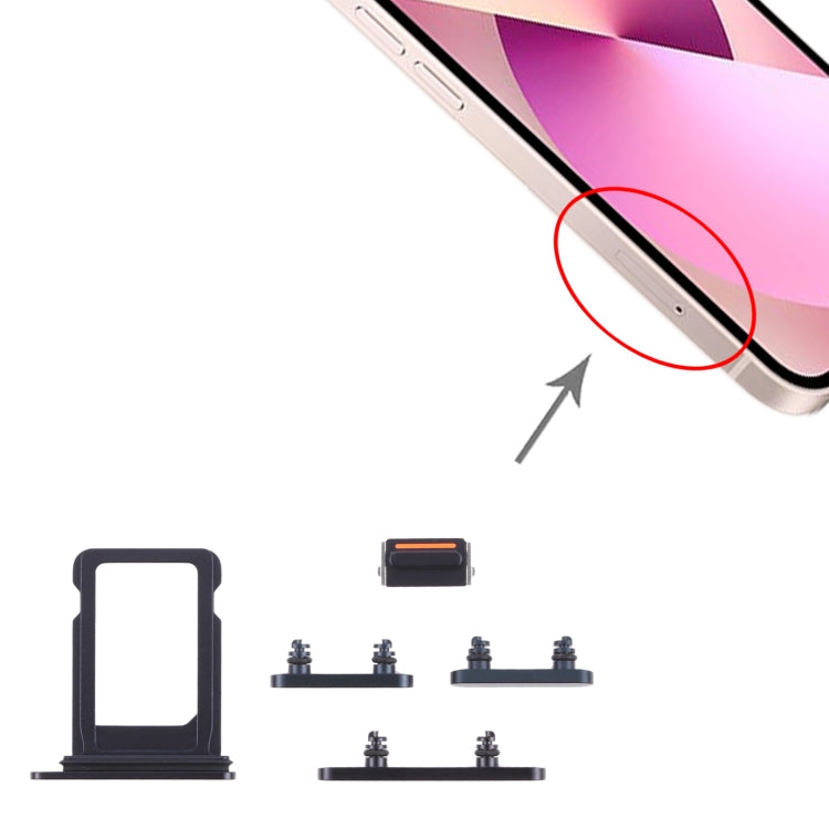 SIM Card Tray + Side Keys for iPhone 13 Mini(Midnight)