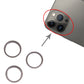 3 PCS Rear Camera Glass Lens Metal Outside Protector Hoop Ring for iPhone 13 Pro Max