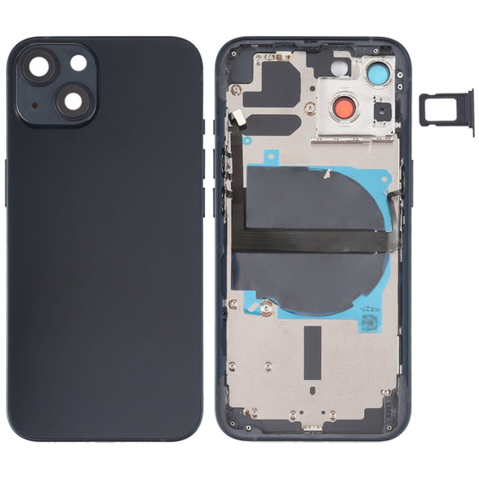 For iPhone 13 Battery Back Cover with Side Keys & Card Tray & Power + Volume Flex Cable & Wireless Charging Module