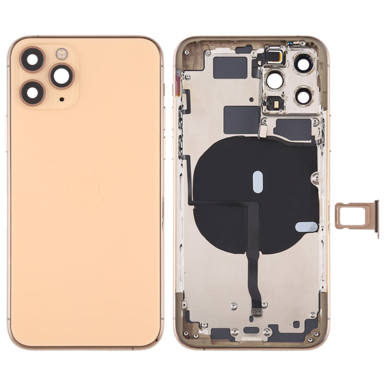 Battery Back Cover (with Side Keys & Card Tray & Power + Volume Flex Cable & Wireless Charging Module) for iPhone 11 Pro