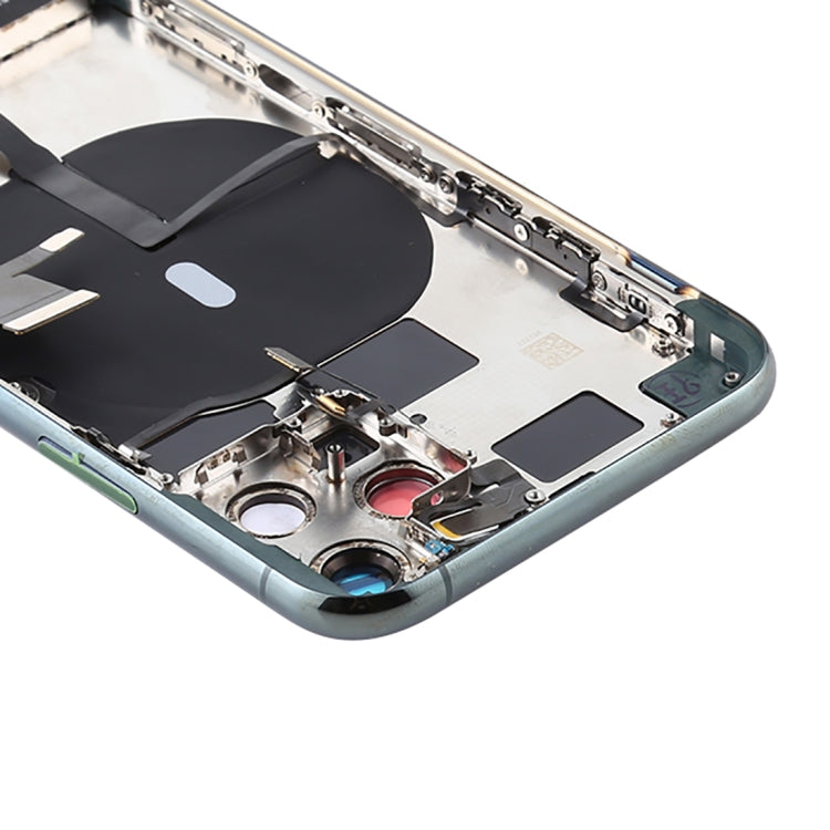 Battery Back Cover Assembly (with Side Keys & Power Button + Volume Button Flex Cable & Wireless Charging Module & Motor & Charging Port & Speaker Ringer Buzzer & Card Tray & Camera Lens Cover) for iPhone 11 Pro Max