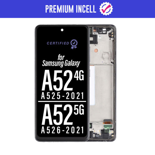 Premium Incell LCD Touch Screen Assembly + Frame For Galaxy A52 4G A525 / A52 5G A526