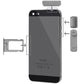 4 in 1 (Original Alloy Material Colorful Nano SIM Card Tray + Volume Button + Power Button + Mute Button) for iPhone 5 & 5S, Light Gold