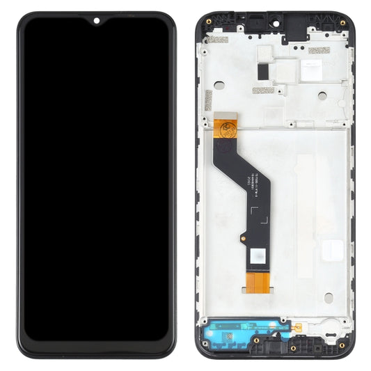 LCD Screen and Digitizer Full Assembly with Frame for Motorola Moto E7 Plus XT2081-1