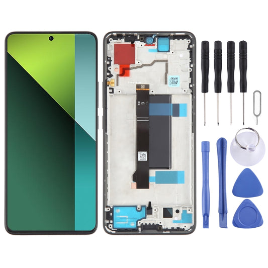 Original AMOLED LCD Touch Screen Assembly + Frame For Xiaomi Redmi Note 13 Pro 5G