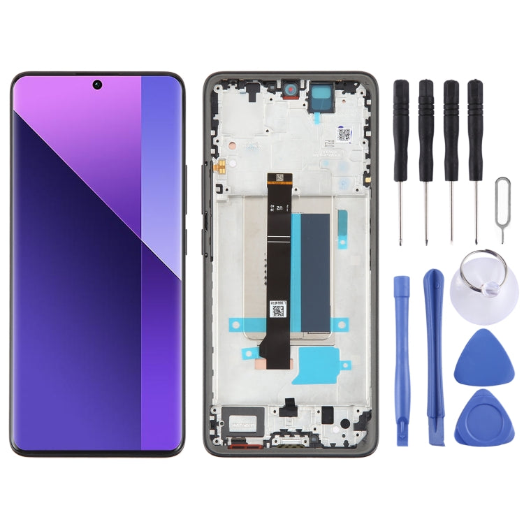 Original AMOLED LCD Touch Screen Assembly + Frame For Xiaomi Redmi Note 13 Pro+