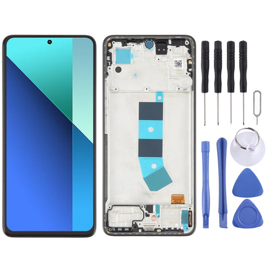 Original AMOLED LCD Touch Screen Assembly + Frame For Xiaomi Redmi Note 13 4G