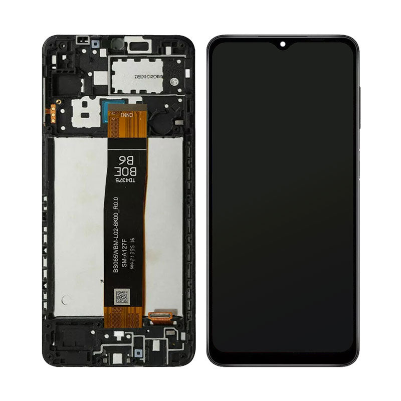 LCD Touch Screen Assembly + Frame Replacement Service Pack for Galaxy A12s 2021 A127