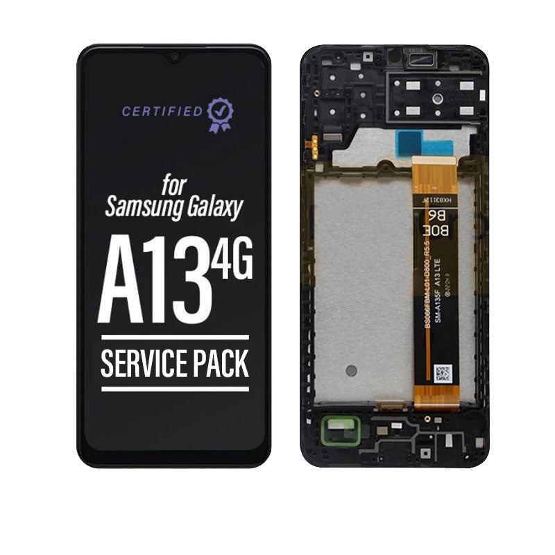 LCD Touch Screen Assembly + Frame Service Pack for Galaxy A13 4G A135