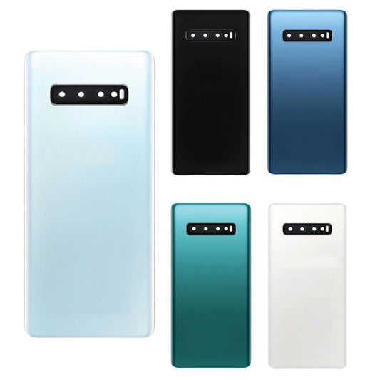 Back Battery Cover Glass + Camera Lens Replacement for Galaxy S10 Plus G975