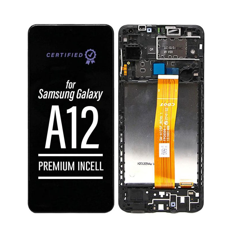 Premium Incell LCD Touch Screen Assembly + Frame For Galaxy A12 125