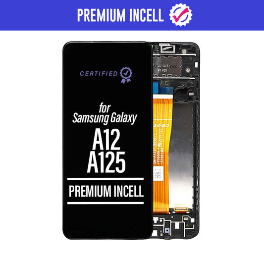 Premium Incell LCD Touch Screen Assembly + Frame For Galaxy A12 125