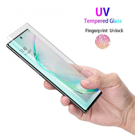 Premium UV 3D Curved Tempered Glass Protector for Galaxy S21 Ultra | Support Ultrasonic Unlock